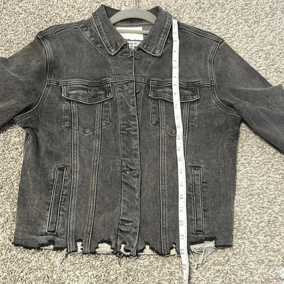 Vervet washed black distressed jean jacket - Picture 5 of 8